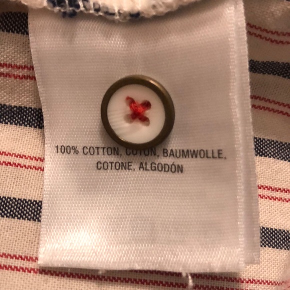 Anthro Postmark striped button back pocket T - Picture 6 of 6